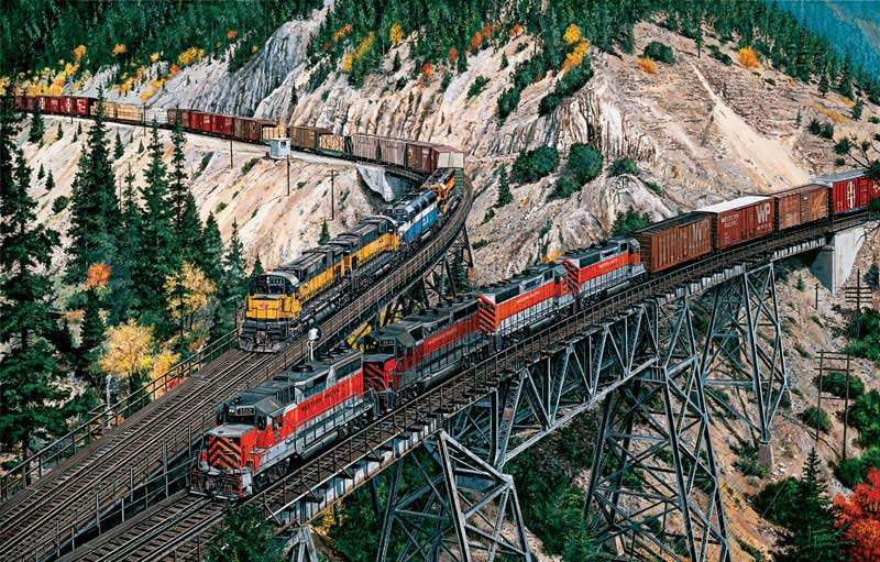 鉄道の風景。 ジグソーパズル