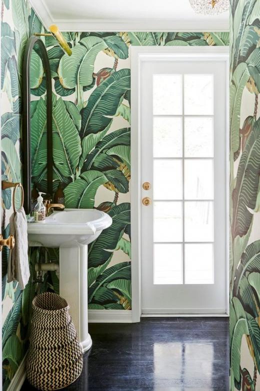 Флористическая ванная комната пазл онлайн
