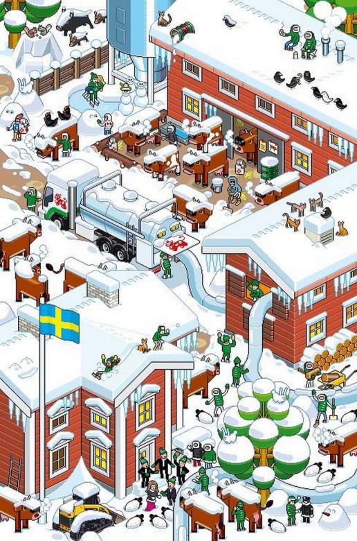 télen Svédországban online puzzle