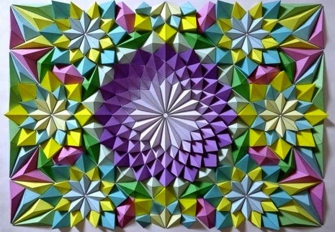 origami - fleurs puzzle en ligne