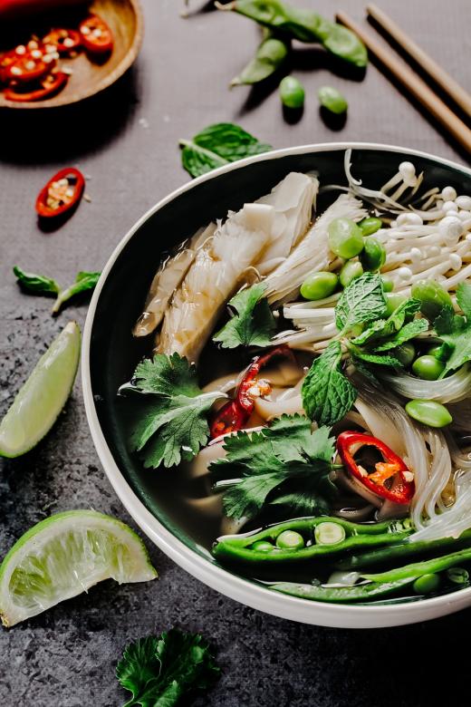 Oriental food, soup online puzzle