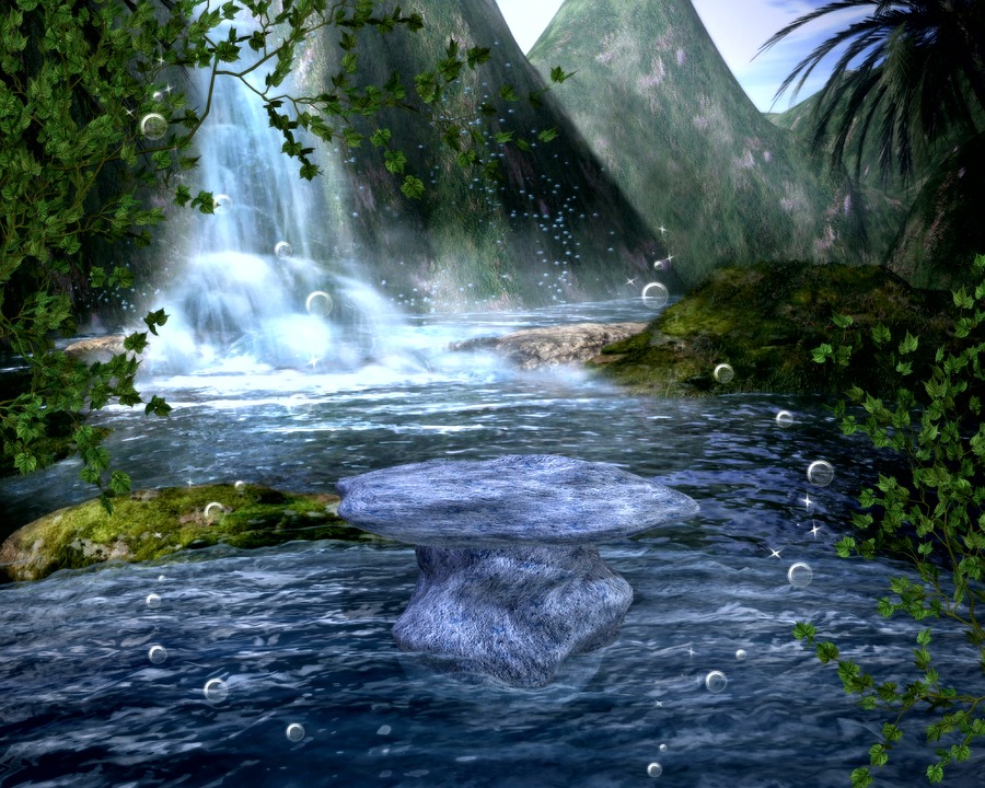 Волшебный водопад пазл онлайн