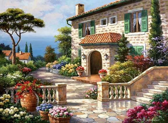 Villa by the sea. jigsaw puzzle online