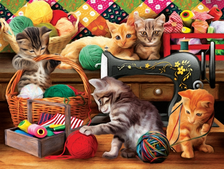 macska szórakozás a stúdióban online puzzle