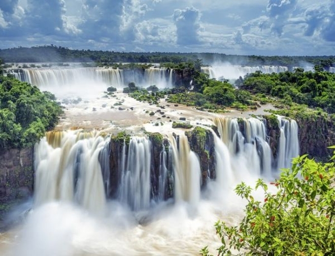 красива природа - водопад Игуасу онлайн пъзел