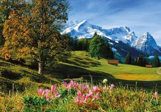 Urlaub in den bayerischen Alpen. Online-Puzzle