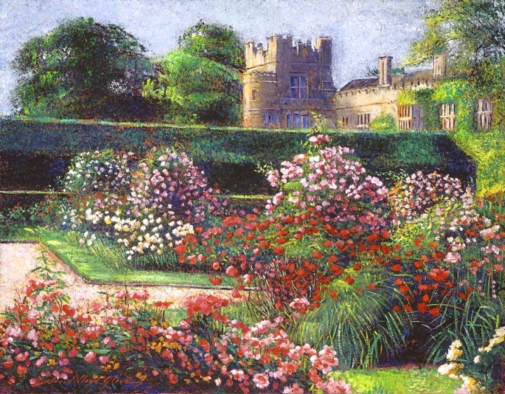 jardim perto do castelo puzzle online