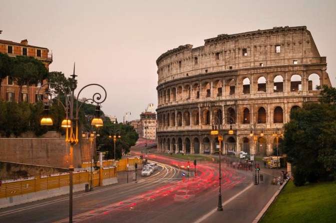 Rome at dusk online puzzle