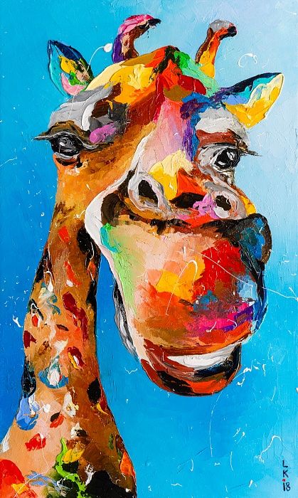 Girafa colorida quebra-cabeças online