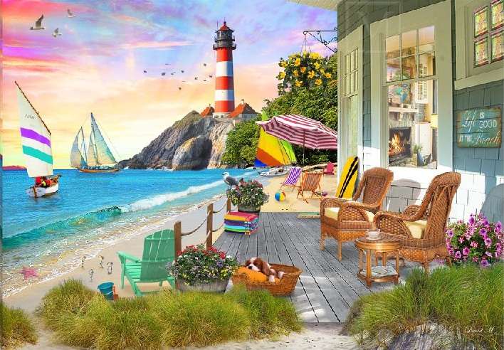 Holiday at the seaside. online puzzle