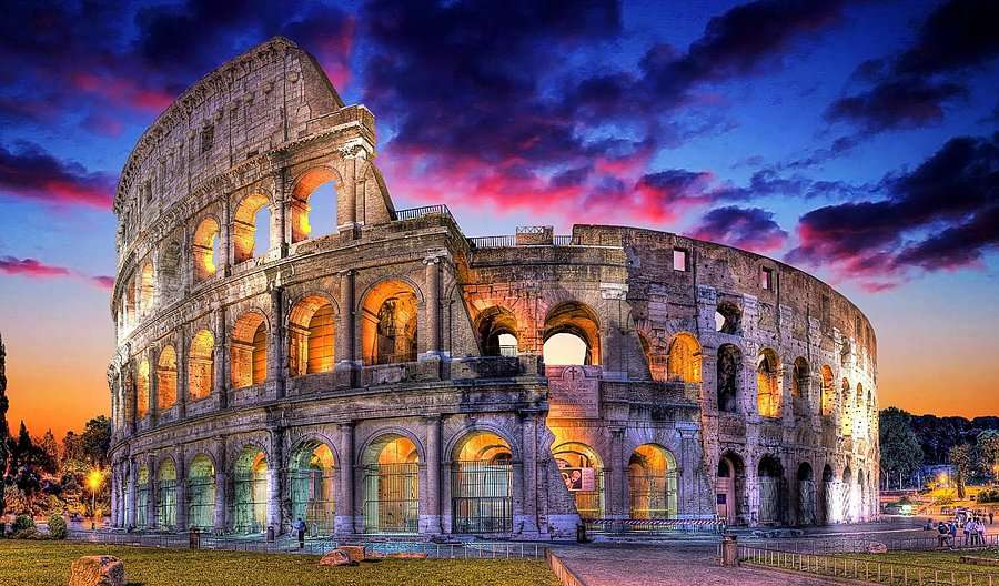 Anfiteatro en roma, italia rompecabezas en línea