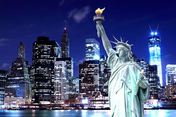 Frihetsgudinnan - New York pussel på nätet
