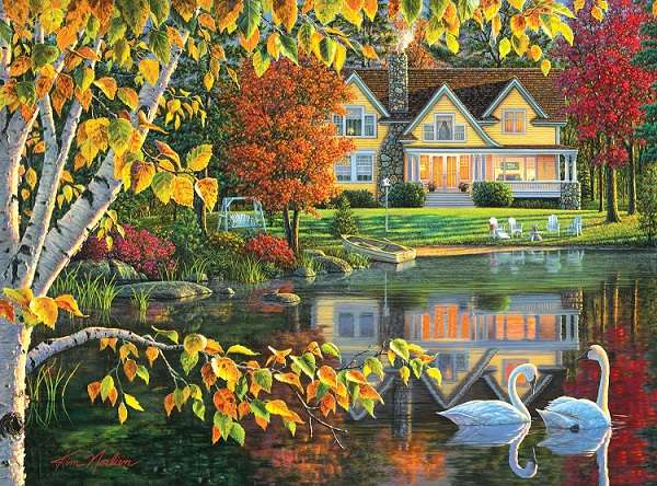 Reflexão de outono. puzzle online