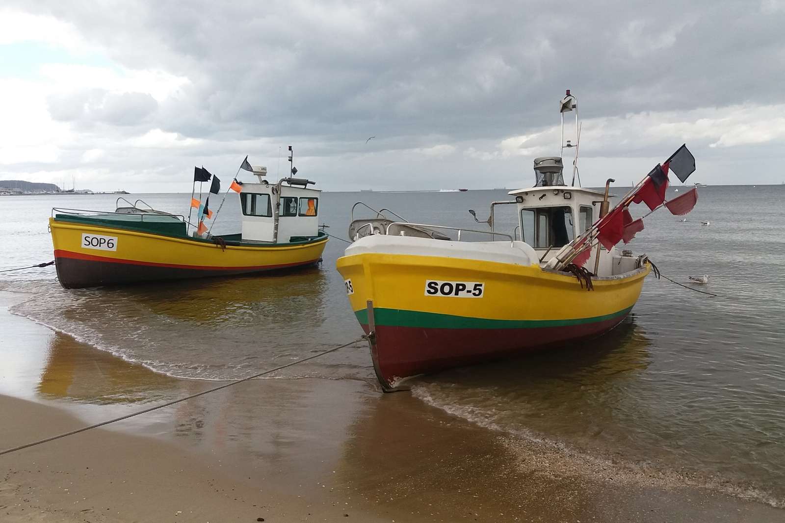 Рибальські човни в Балтійському морі онлайн пазл