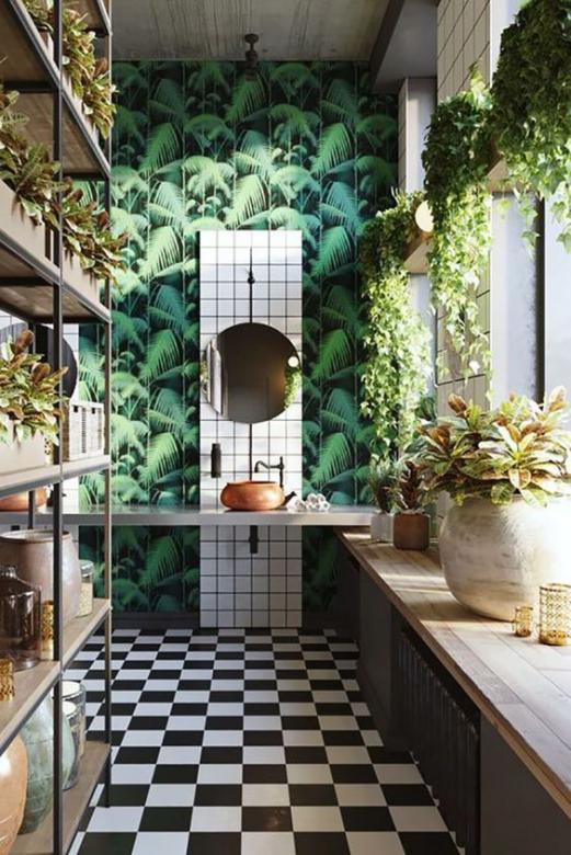 Zöld fürdőszoba kirakós online