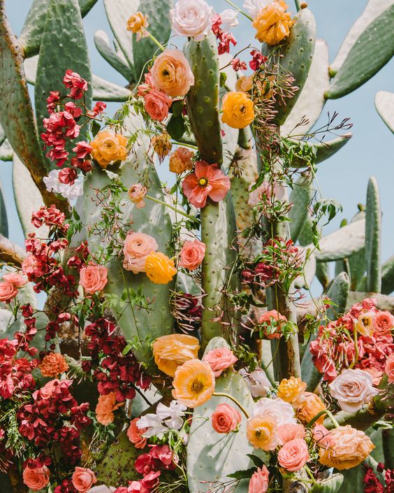 Необичайни цветни цветя онлайн пъзел