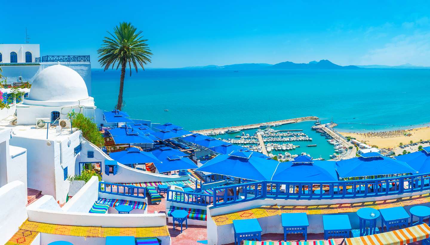 Tunísia Azul, África puzzle online