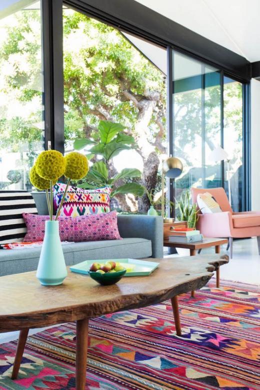 Sala de estar em um estilo colorido quebra-cabeças online