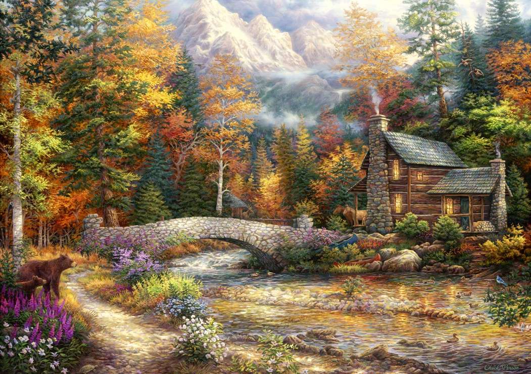 Painted landscape. online puzzle