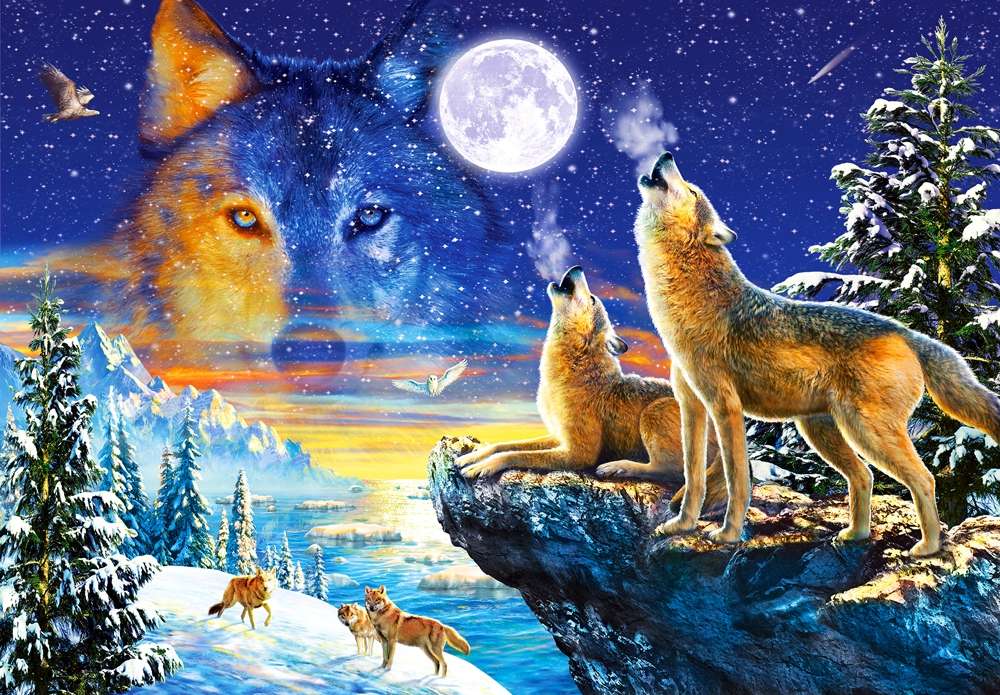 Zvířata: vlci. skládačky online
