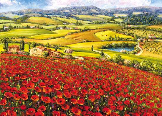 Tuscan Poppies. jigsaw puzzle online
