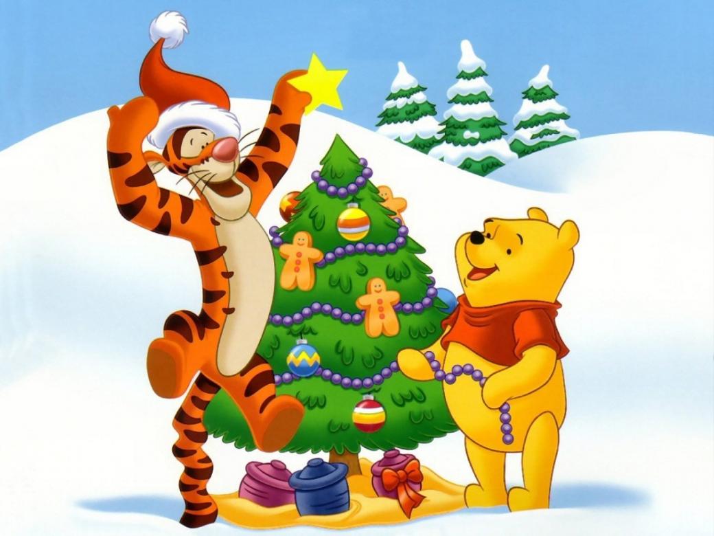 Winnie the Pooh și bradul de Crăciun jigsaw puzzle online