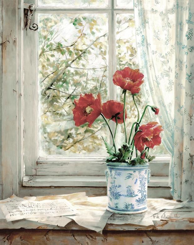 un mazzo di fiori nella finestra puzzle online