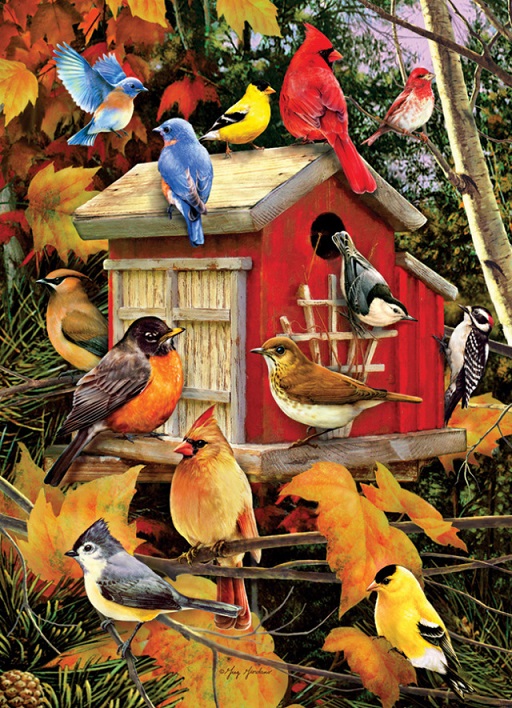 Pássaros coloridos. puzzle online