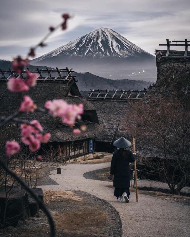 Mount Fuji i Japan pussel på nätet