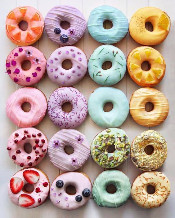 Американские красочные пончики пазл онлайн