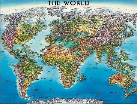 Карта на света. онлайн пъзел