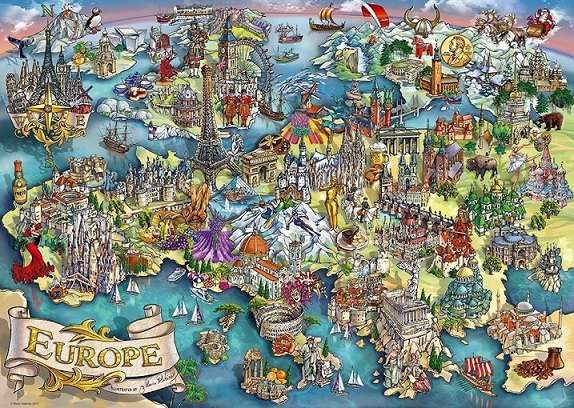 European world. jigsaw puzzle online