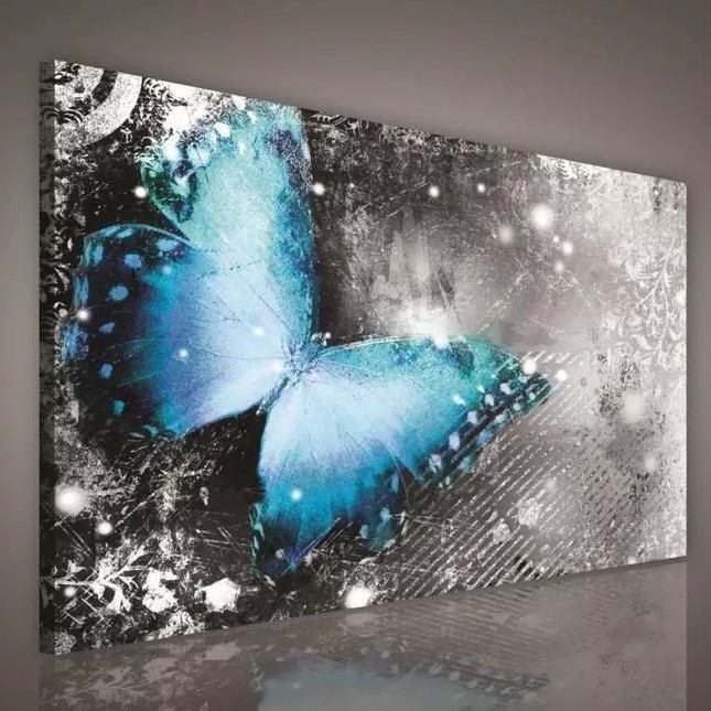 Изображение на пеперуда на стената. онлайн пъзел