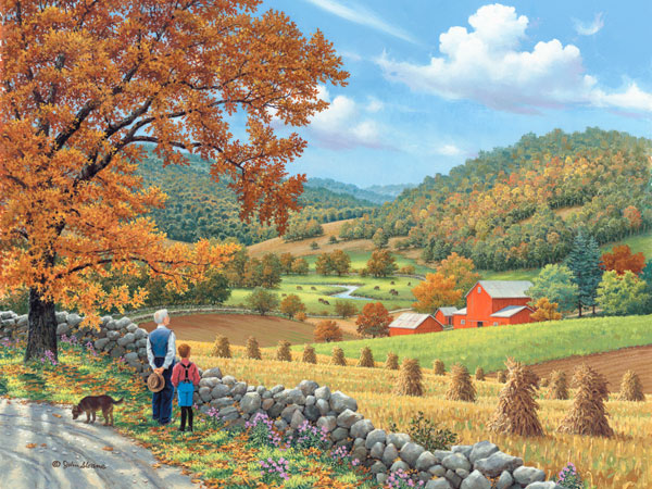 Podzimní krajina. skládačky online
