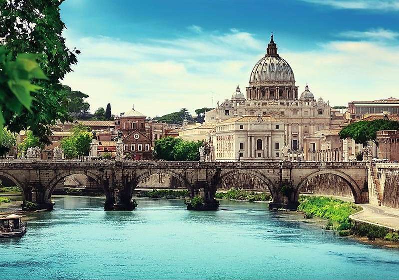 Angel Bridge in Rome. online puzzel