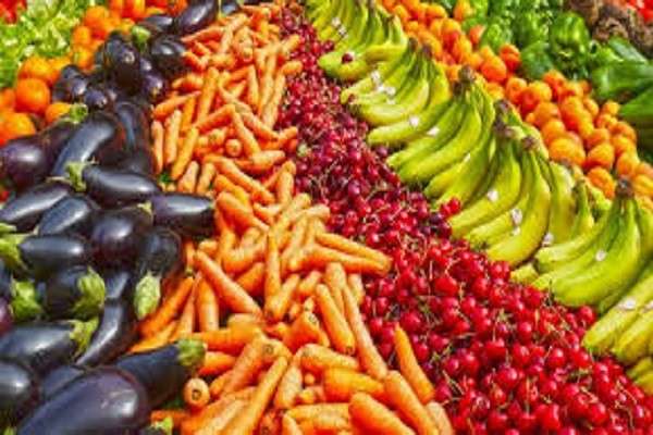 Gemüse und Obst. Online-Puzzle