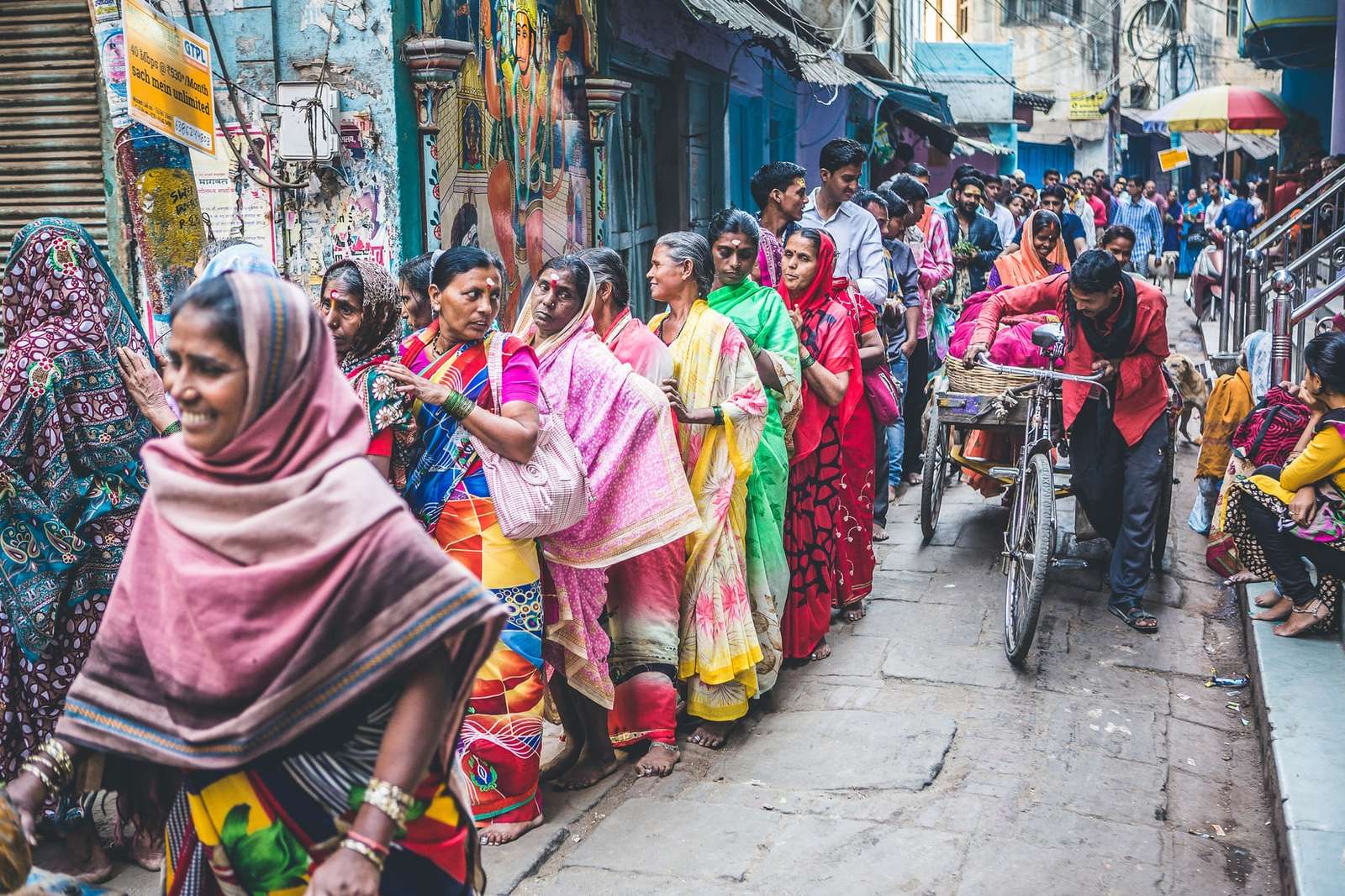 Varanasi, en stad i Indien pussel på nätet
