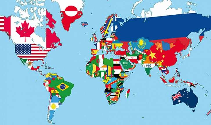 Vlaggen van de wereld online puzzel