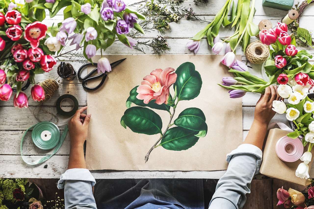 Virágüzlet a virágok földjén online puzzle