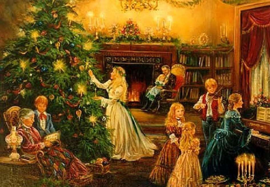 Family at Christmas online puzzle