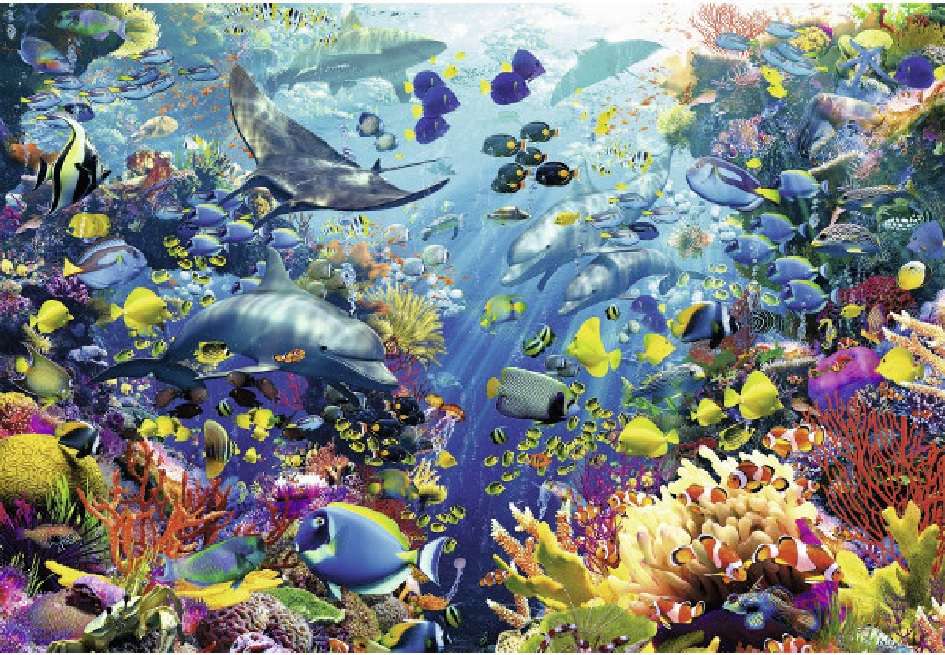 Recif de corali Stingray în rolul principal puzzle online