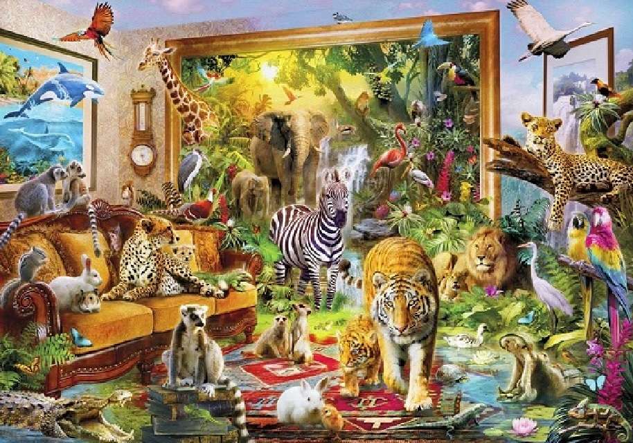 Az állatok sokfélesége online puzzle