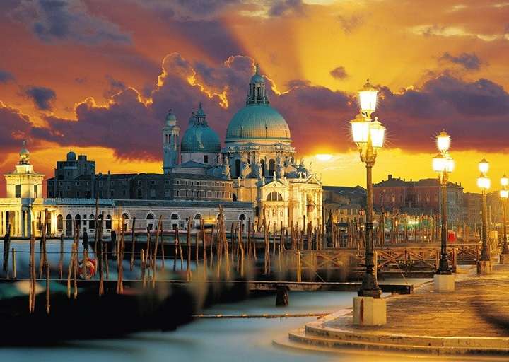 Венеция през нощта. онлайн пъзел