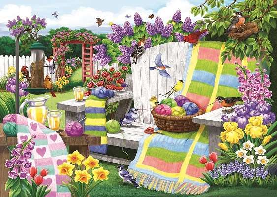 In un giardino colorato. puzzle online