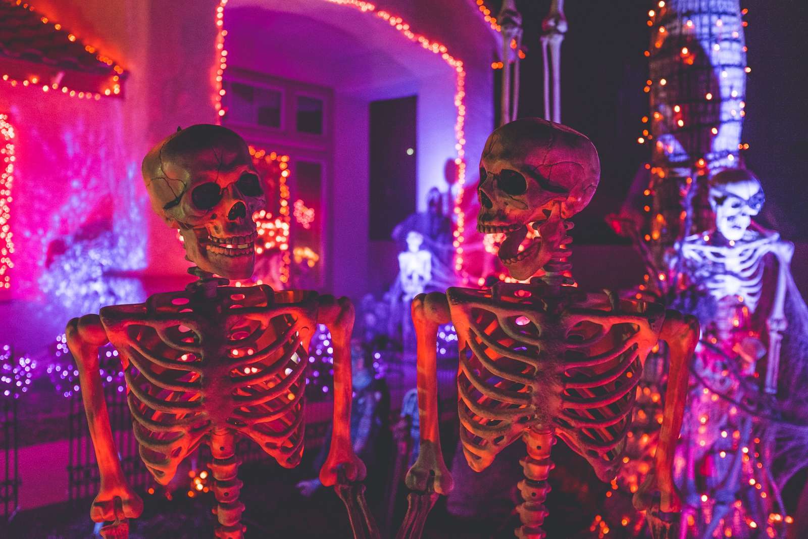 Hallowen dekorationer och kostymer pussel på nätet