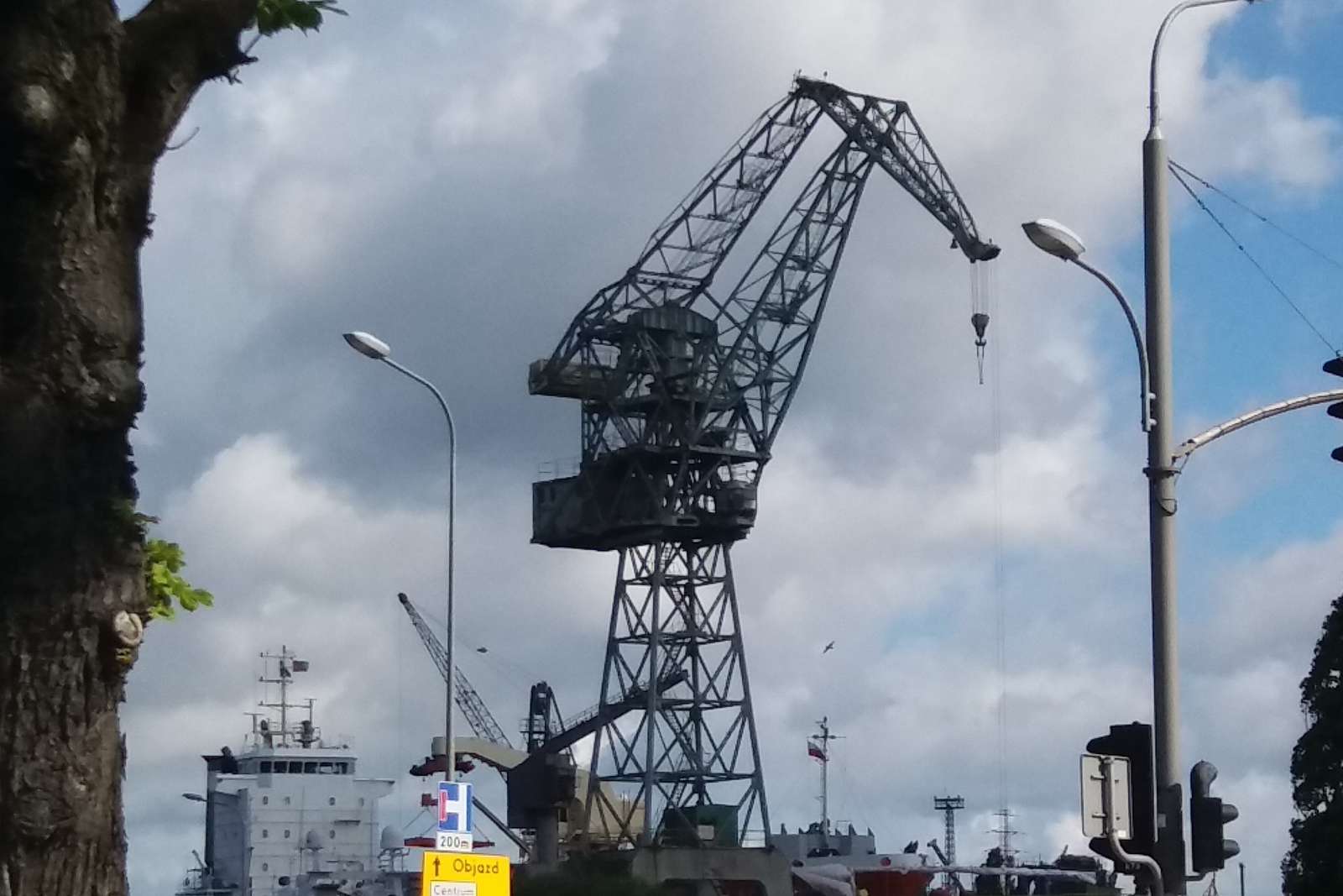 Kranen op de scheepswerf in Gdansk. legpuzzel online