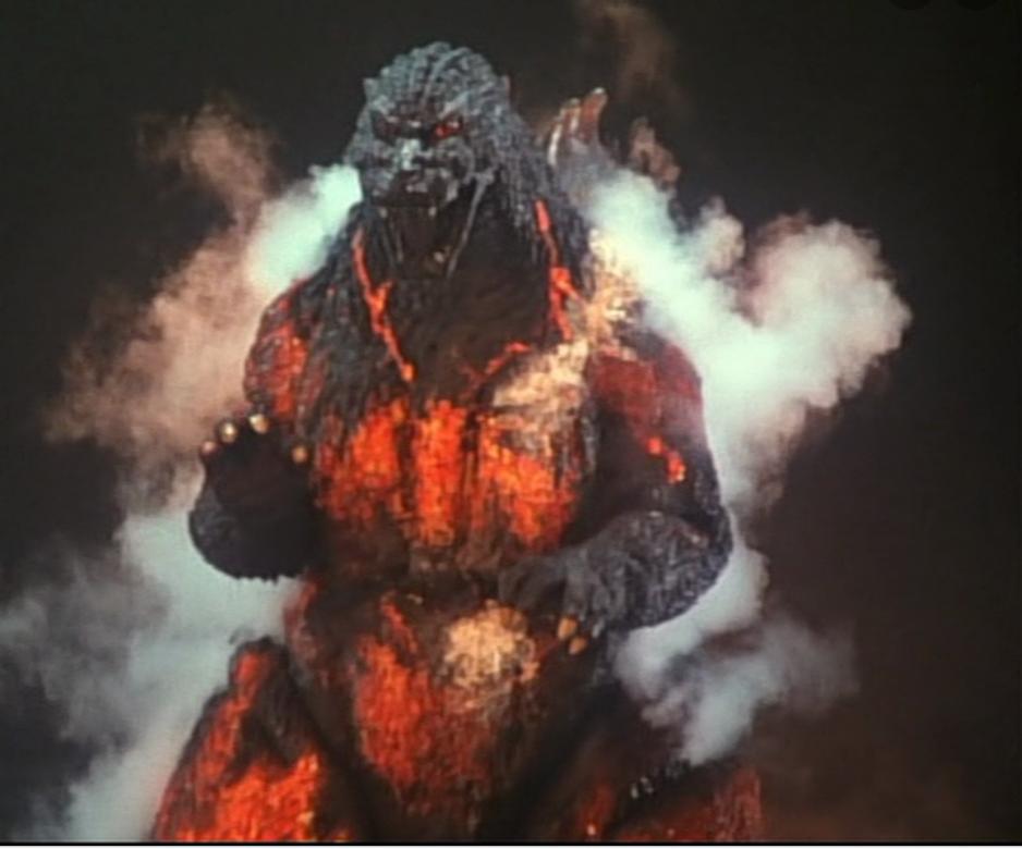 Hořící Godzilla skládačky online