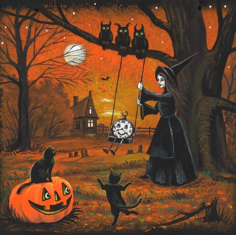 Kunstenaarspuzzel voor Halloween online puzzel