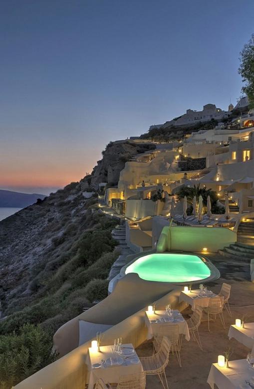 Santorini, grecia rompecabezas en línea