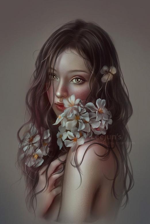 portret floral puzzle online